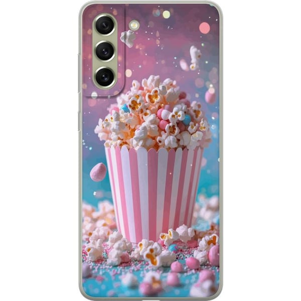 Kompatibel Mobilcover til Samsung Galaxy S21 FE 5G Retro popcorn design snacks økologisk samlerobjekt