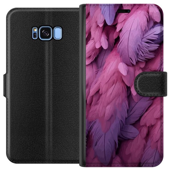 Kompatibelt Plånboksfodral till Samsung Galaxy S8 Fjädrar Kompatibelt Plånboksfodral till Samsung Galaxy S8 Fjädrar