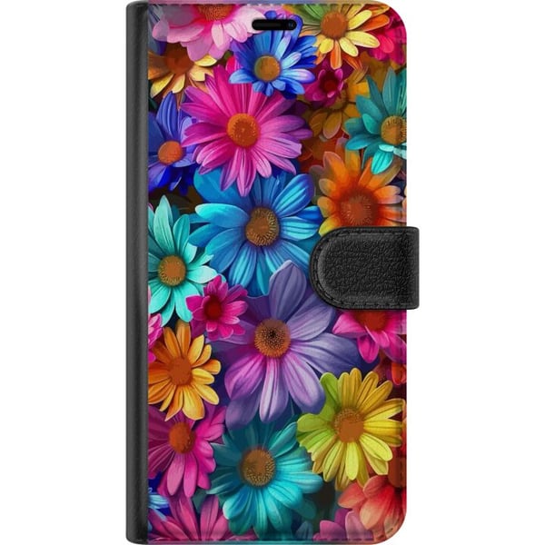 Kompatibelt Plånboksfodral till Samsung Galaxy S9+ Gerbera Blommor Färgglad Dekor Blommotiv Populärt Heminredning Färg Rik Väggkonst Design