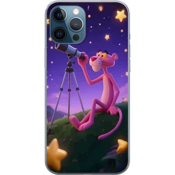 Kompatibel Mobilcover til Apple iPhone 12 Pro Pink Panther Stars med Den Lyserøde Panter blandt stjerner – et retro og charmerende motiv