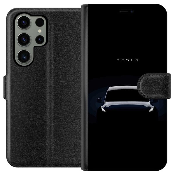 Kompatibelt Lommeboketui til Samsung Galaxy S23 Ultra Tesla Kompatibelt Lommeboketui til Samsung Galaxy S23 Ultra Tesla