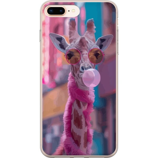 Yhteensopiva Puhelinkuori Apple iPhone 8 Plus Purukumia pureskeleva kirahvi, hauska ja värikäs poptaidetyylinen design kaupunkiympäristössä, täynnä l Yhteensopiva Puhelinkuori Apple iPhone 8 Plus Purukumia pureskeleva kirahvi, hauska ja värikäs poptaidetyylinen design kaupunkiympäristössä, täynnä l