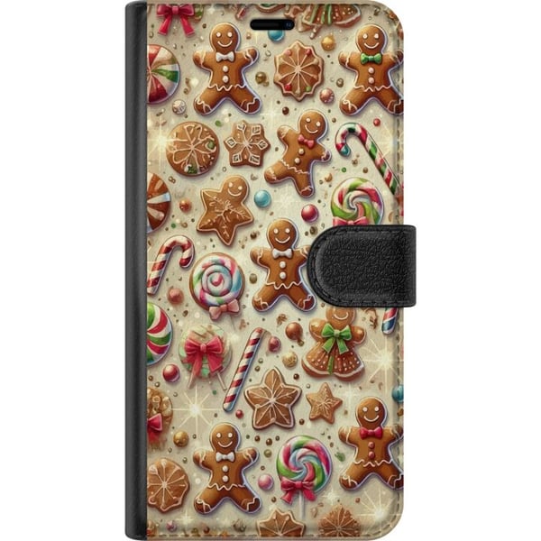 Kompatibelt Plånboksfodral till Samsung Galaxy S20+ Julmotiv illustration – Polkagrisar pepparkakor och färgglada julgodisar