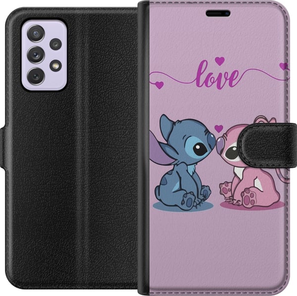 Kompatibelt Plånboksfodral till Samsung Galaxy A52s 5G Lilo & Stitch – Angel Edition