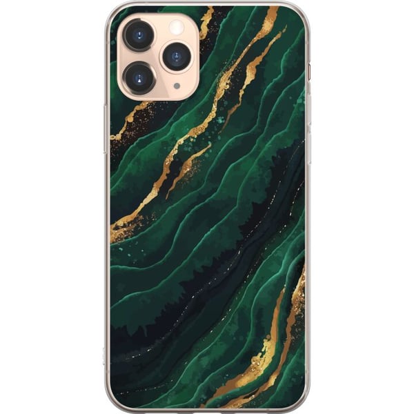 Kompatibelt Mobilskal till Apple iPhone 11 Pro Marmor Guld Grön