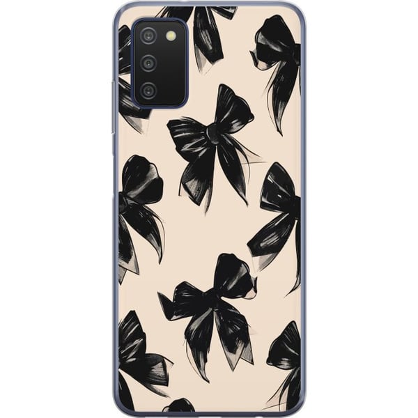 Kompatibelt Mobildeksel til Samsung Galaxy A03s Svarte rosetter på beige bakgrunn, elegant tidløs design med myke kontraster og luksuriøs følelse Kompatibelt Mobildeksel til Samsung Galaxy A03s Svarte rosetter på beige bakgrunn, elegant tidløs design med myke kontraster og luksuriøs følelse