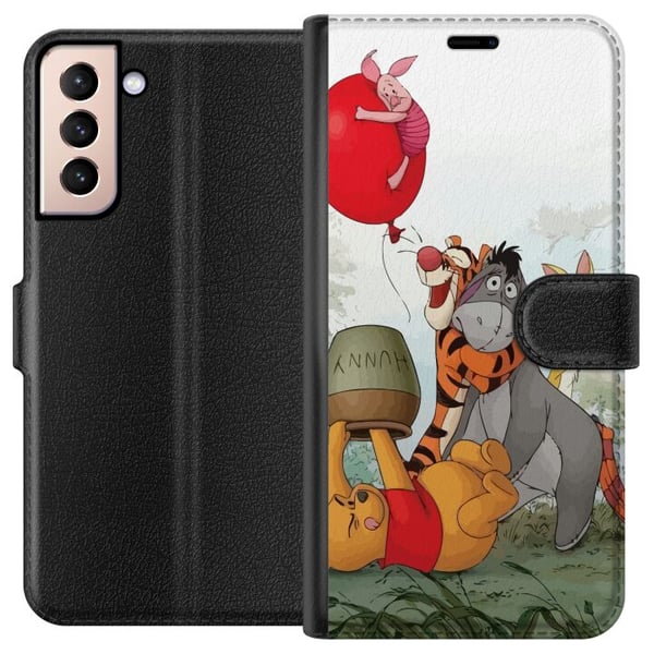 Kompatibelt Lommeboketui til Samsung Galaxy S21 Nalle Puh og Ior