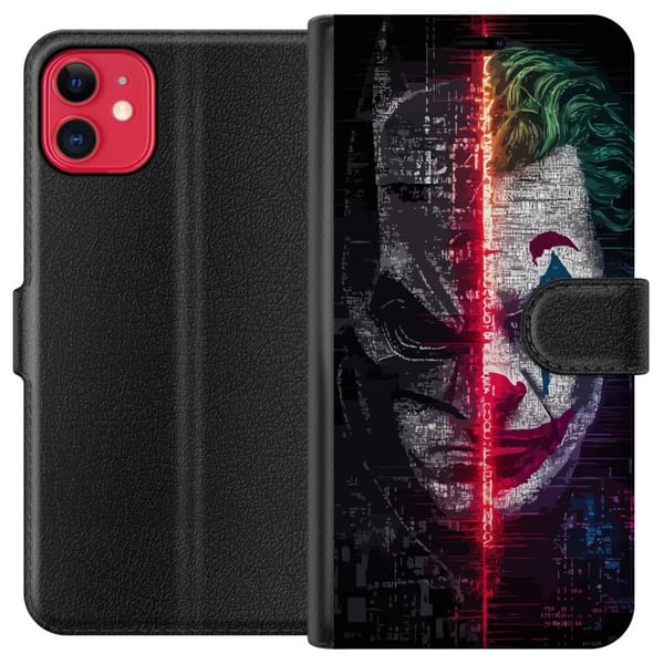 Kompatibel Tegnebogsetui til Apple iPhone 11 Batman Joker-plakat DC Comics Gotham-skurke delt ansigt Dark Knight-film retro fanart helt skurk Kompatibel Tegnebogsetui til Apple iPhone 11 Batman Joker-plakat DC Comics Gotham-skurke delt ansigt Dark Knight-film retro fanart helt skurk