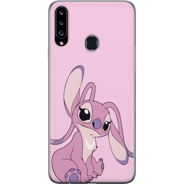 Kompatibelt Mobilskal till Samsung Galaxy A20s Stitch rosa