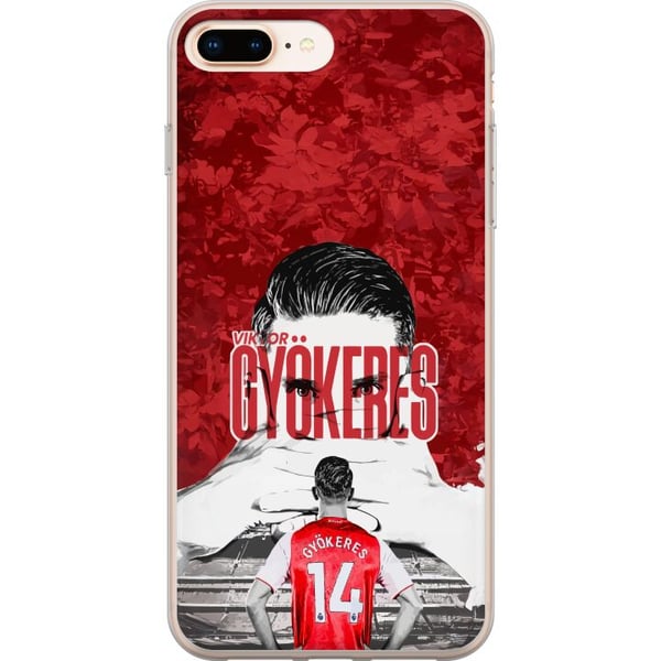 Yhteensopiva Puhelinkuori Apple iPhone 8 Plus Viktor Gyökeresin voimakas jalkapalloaihe punaisessa sävyssä, täynnä energiaa ja intohimoa Yhteensopiva Puhelinkuori Apple iPhone 8 Plus Viktor Gyökeresin voimakas jalkapalloaihe punaisessa sävyssä, täynnä energiaa ja intohimoa