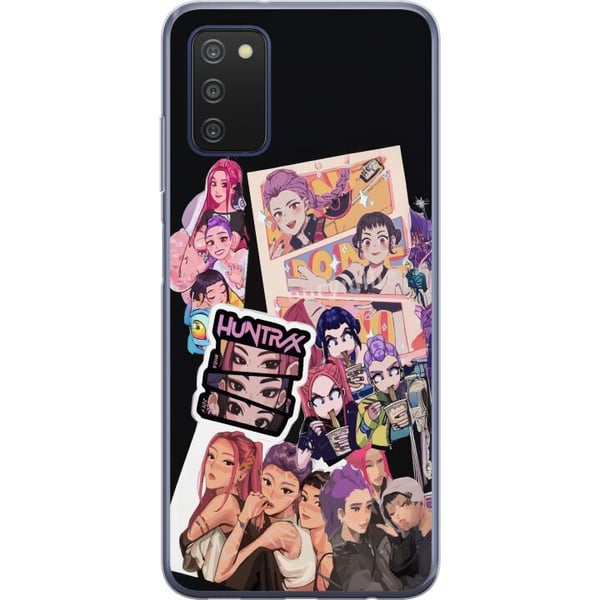 Kompatibel Mobilcover til Samsung Galaxy A03s HuntrX Manga Squad farverigt motiv med KPop-inspirerede piger i tegnet anime-stil med stærk energi