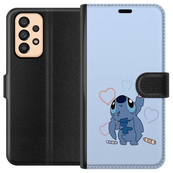 Yhteensopiva Lompakkokotelo Samsung Galaxy A33 5G Stitch Sydämet