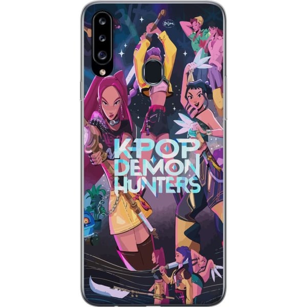 Kompatibelt Mobildeksel til Samsung Galaxy A20s K-pop-demonjegere Full lagkamp Idoler Magiske klinger Kosmisk glød