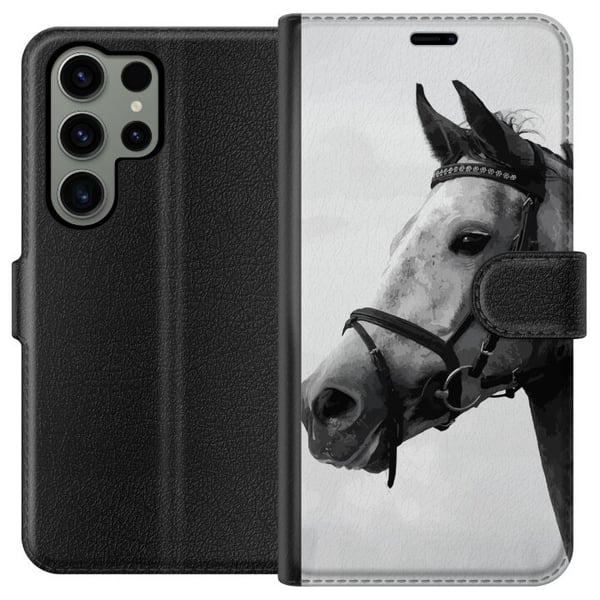 Kompatibel Tegnebogsetui til Samsung Galaxy S23 Ultra Hest Kompatibel Tegnebogsetui til Samsung Galaxy S23 Ultra Hest
