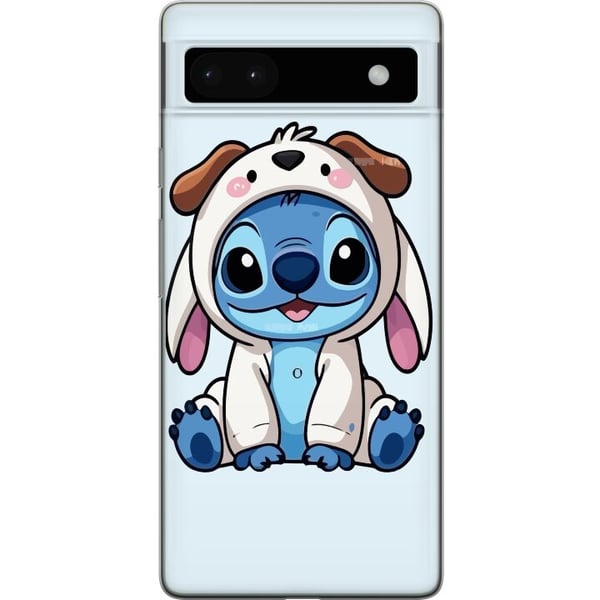 Yhteensopiva Puhelinkuori Google Pixel 6a Stitch Hundkostym Lilo & Stitch Disney Roligt Motiv Blå