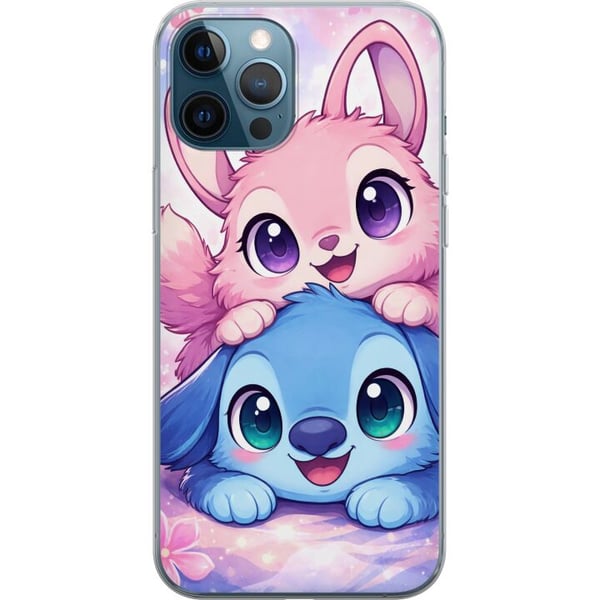 Kompatibel Mobilcover til Apple iPhone 12 Pro Sød kawaii-illustration med lyserøde og blå fantasidyr, store øjne og bløde farver, perfekt dekoration