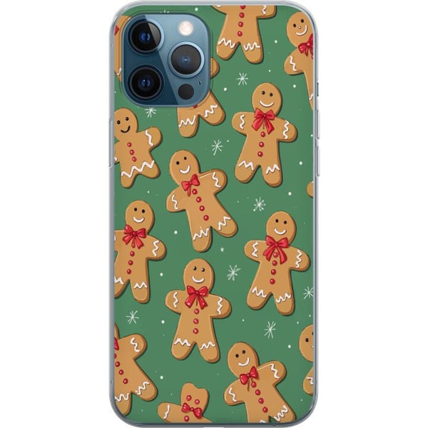 Yhteensopiva Puhelinkuori Apple iPhone 12 Pro Jouluinen piparkakkukuvio – piparkakku-ukkoja suloisessa jouludesignissa, vihreällä taustalla ja talvis Yhteensopiva Puhelinkuori Apple iPhone 12 Pro Jouluinen piparkakkukuvio – piparkakku-ukkoja suloisessa jouludesignissa, vihreällä taustalla ja talvis
