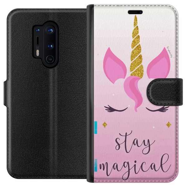 Yhteensopiva Lompakkokotelo OnePlus 8 Pro Yksisarvien kasvot
