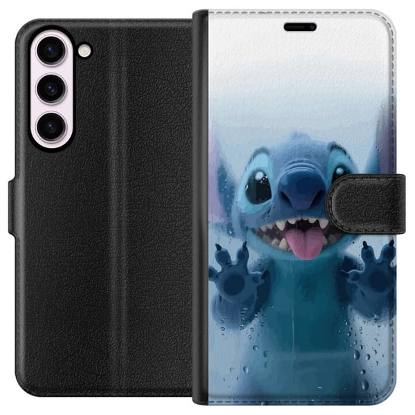 Kompatibel Tegnebogsetui til Samsung Galaxy S23+ Stitch ved et vindue i sød stil Kompatibel Tegnebogsetui til Samsung Galaxy S23+ Stitch ved et vindue i sød stil