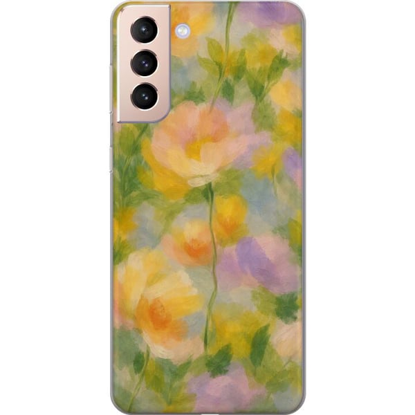 Kompatibel Mobilcover til Samsung Galaxy S21 Solvarme blomster i håndmalet romantisk stil Kompatibel Mobilcover til Samsung Galaxy S21 Solvarme blomster i håndmalet romantisk stil
