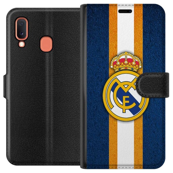 Kompatibelt Plånboksfodral till Samsung Galaxy A20e Real Madrid CF Kompatibelt Plånboksfodral till Samsung Galaxy A20e Real Madrid CF