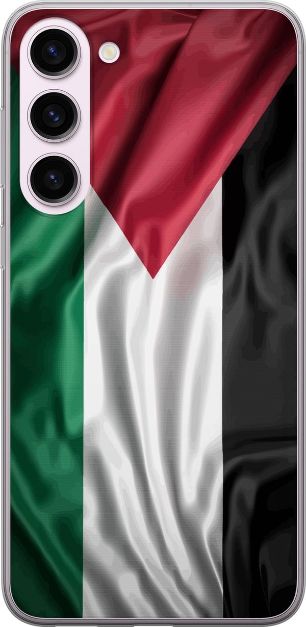 Kompatibelt Mobildeksel til Samsung Galaxy S23+ Palestinaflagget – ikoniskt symbol på frihet i rødt, svart, hvitt og grønt