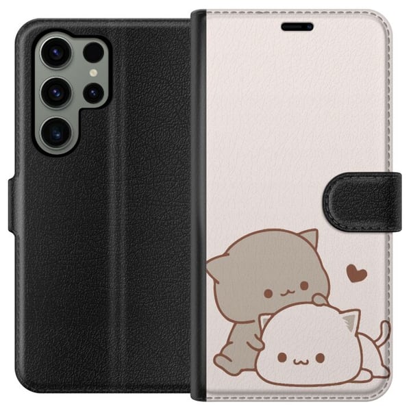 Kompatibel Tegnebogsetui til Samsung Galaxy S23 Ultra Kawaii Søde Katte Kompatibel Tegnebogsetui til Samsung Galaxy S23 Ultra Kawaii Søde Katte