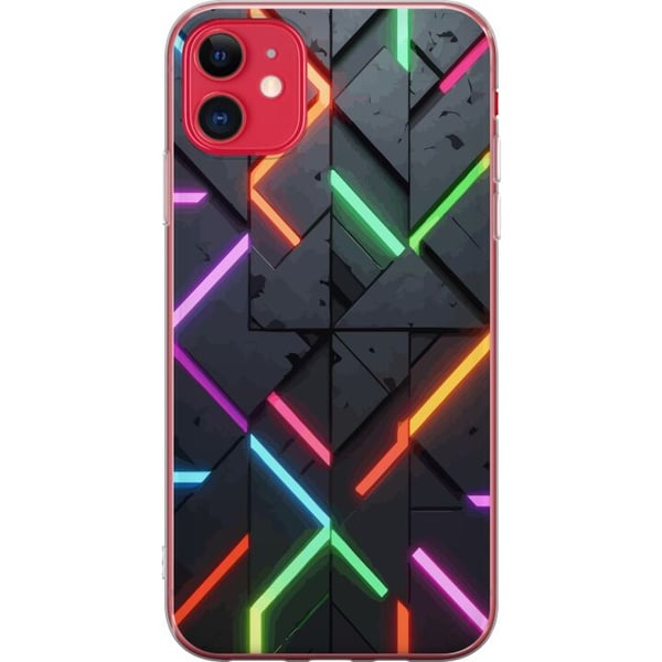 Kompatibel Mobilcover til Apple iPhone 11 Moderne neonmønster med skarpe lyslinjer