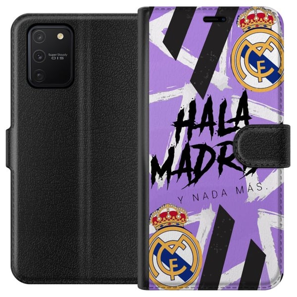 Kompatibelt Lommeboketui til Samsung Galaxy S10 Lite Lilla Hala Madrid-design med klubbemblem og kraftfull sportsgrafikk, perfekt for fotballfans som Kompatibelt Lommeboketui til Samsung Galaxy S10 Lite Lilla Hala Madrid-design med klubbemblem og kraftfull sportsgrafikk, perfekt for fotballfans som
