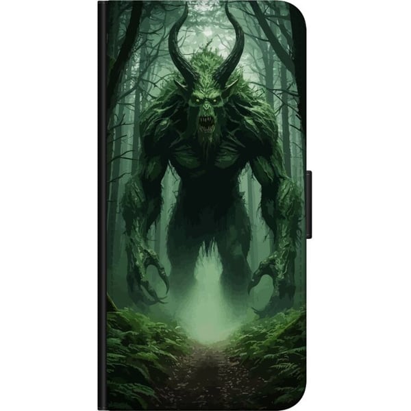 Kompatibel Tegnebogsetui til Motorola Moto G9 Play Skov Monster Fantasi Væsen Mørk