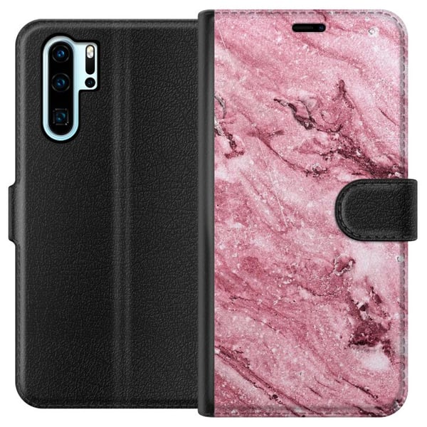 Kompatibel Tegnebogsetui til Huawei P30 Pro rosa