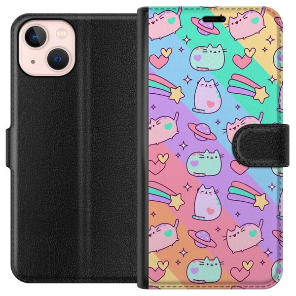 Kompatibelt Plånboksfodral till Apple iPhone 13 mini Unicorn Katt Kompatibelt Plånboksfodral till Apple iPhone 13 mini Unicorn Katt