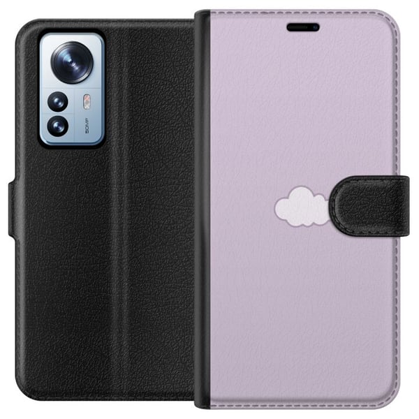 Kompatibel Tegnebogsetui til Xiaomi 12 Pro Lilla Sky - minimalistisk sky på lilla baggrund