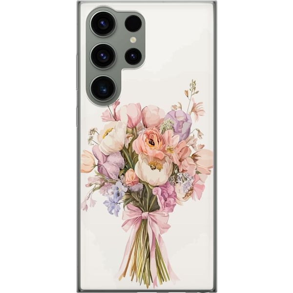 Kompatibel Mobilcover til Samsung Galaxy S23 Ultra Mobilcover med farverig blomsterbuket i romantisk stil Kompatibel Mobilcover til Samsung Galaxy S23 Ultra Mobilcover med farverig blomsterbuket i romantisk stil