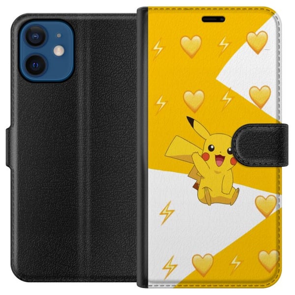 Kompatibelt Lommeboketui til Apple iPhone 12 Pikachu Pokémon Gaming Figur Spelmotiv Populär Ikon