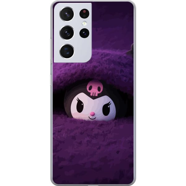 Kompatibel Mobilcover til Samsung Galaxy S21 Ultra 5G Kuromi-inspireret figur i et lilla, fluffy fantasymiljø med mystisk kawaii-stemning