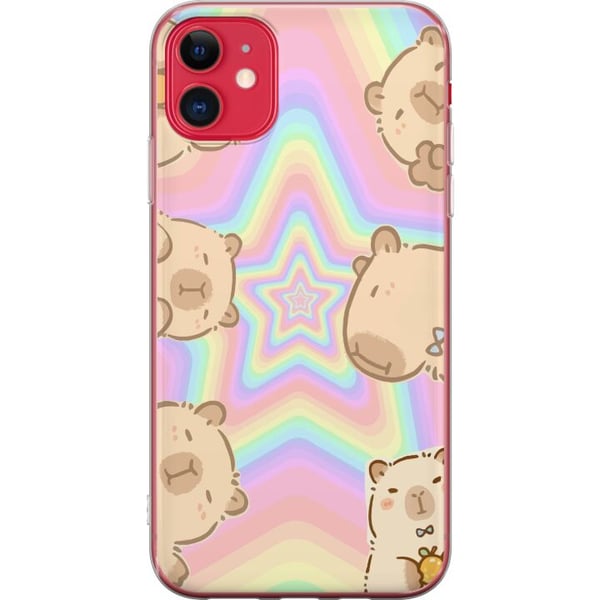 Kompatibelt Mobilskal till Apple iPhone 11 Kawaii Capybara Galaxy Söt Anime Djur Rymdmotiv Kawaii Trend Present TikTok Design