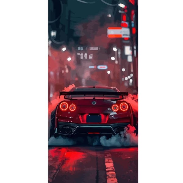 Yhteensopiva Lompakkokotelo Apple iPhone 13 Pro Punainen urheiluauto drift-ajo kilpa-ajo viritys