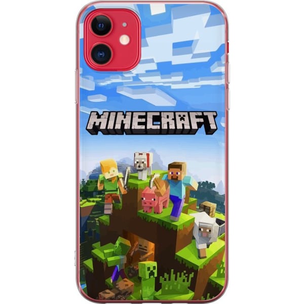 Kompatibelt Mobilskal till Apple iPhone 11 Minecraft pixelvärld Creeper gaming design