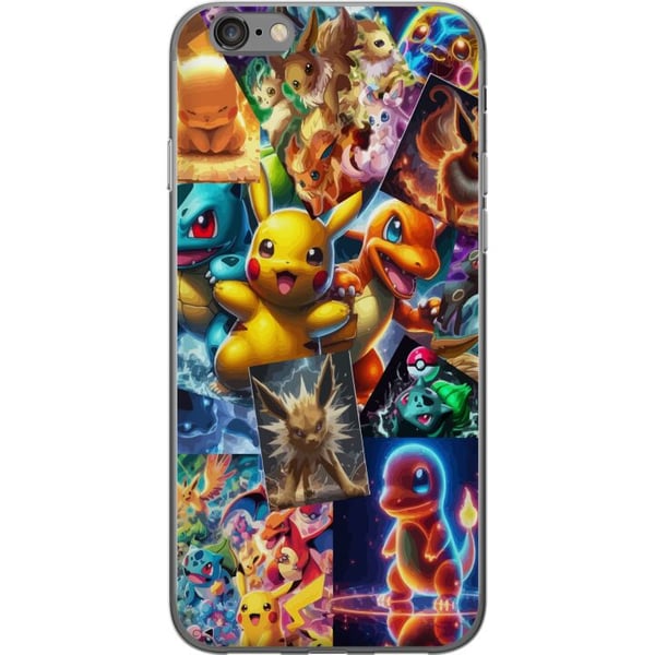 Kompatibelt Mobildeksel til Apple iPhone 6 Pokémon illustrasjon - Pikachu, Eevee og Charmander i fargerikt design Kompatibelt Mobildeksel til Apple iPhone 6 Pokémon illustrasjon - Pikachu, Eevee og Charmander i fargerikt design