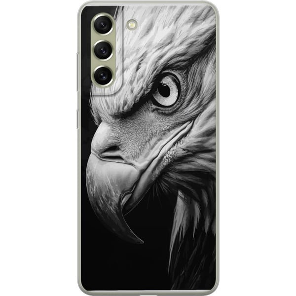 Kompatibel Mobilcover til Samsung Galaxy S21 FE 5G Ørn portræt realistisk nærbillede kraftfuld ørn fugl dyremotiv stærk dyrelivillustration naturplak