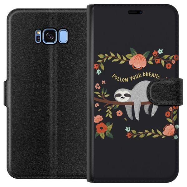 Kompatibelt Plånboksfodral till Samsung Galaxy S8 Sloth of wisdom Kompatibelt Plånboksfodral till Samsung Galaxy S8 Sloth of wisdom