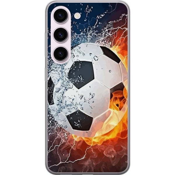 Kompatibel Mobilcover til Samsung Galaxy S23 Fodbold Ild Kompatibel Mobilcover til Samsung Galaxy S23 Fodbold Ild