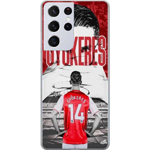 Kompatibelt Mobildeksel til Samsung Galaxy S21 Ultra 5G Viktor Gyökeres Arsenal-illustrasjon – Fotballkunst med draktnummer 14 Kompatibelt Mobildeksel til Samsung Galaxy S21 Ultra 5G Viktor Gyökeres Arsenal-illustrasjon – Fotballkunst med draktnummer 14