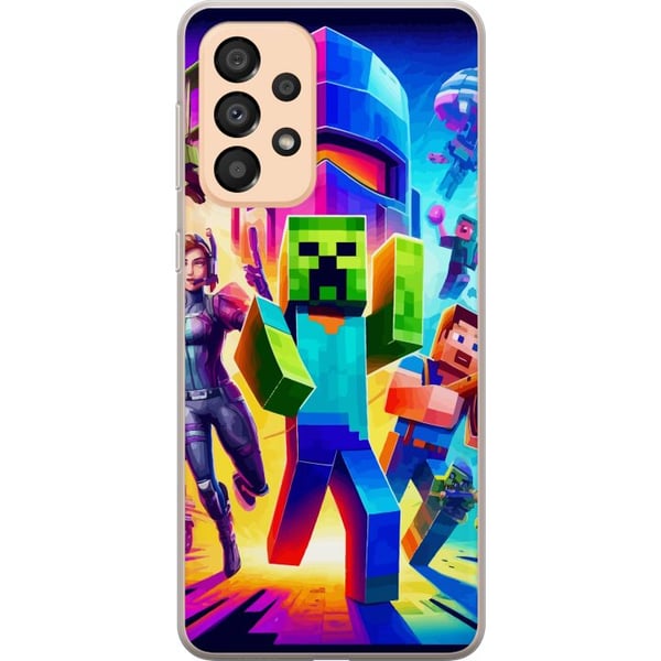 Yhteensopiva Puhelinkuori Samsung Galaxy A33 5G Fortnite vs Minecraft