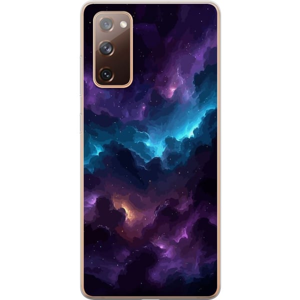 Kompatibelt Mobildeksel til Samsung Galaxy S20 FE Kosmisk tåke med dype lilla og blå skyer, glødende lysåpninger, stjerneprikker og romfølelse som sk Kompatibelt Mobildeksel til Samsung Galaxy S20 FE Kosmisk tåke med dype lilla og blå skyer, glødende lysåpninger, stjerneprikker og romfølelse som sk