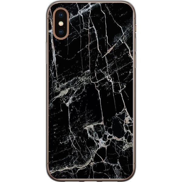 Kompatibelt Mobilskal till Apple iPhone XS Marmor Svart Kompatibelt Mobilskal till Apple iPhone XS Marmor Svart