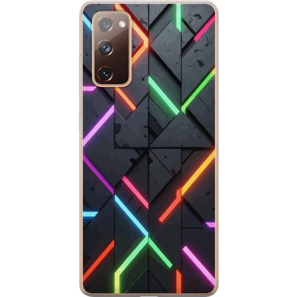 Yhteensopiva Puhelinkuori Samsung Galaxy S20 FE Moderni neonkuvio terävillä valoviivoilla