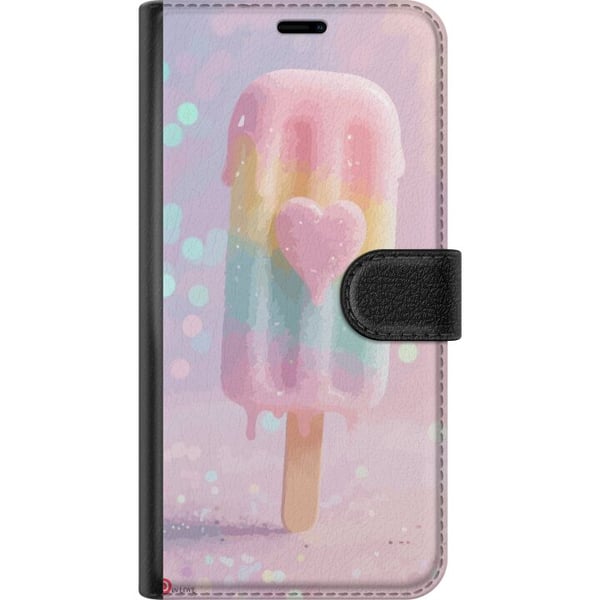 Kompatibelt Plånboksfodral till Samsung Galaxy S9+ Pastellglass med hjärta söt design med smältande färger och glitter för sommar och candy stil