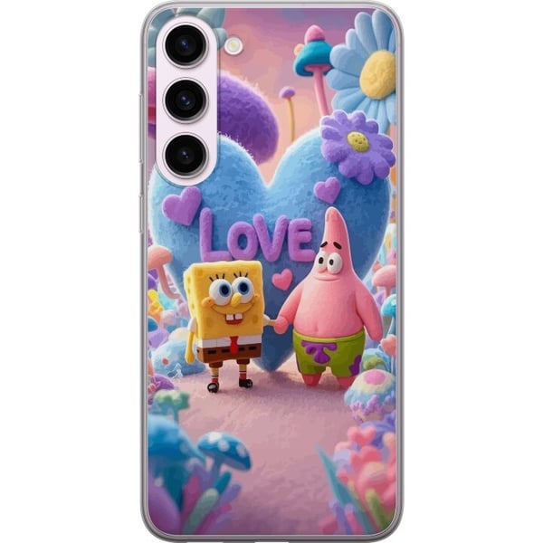 Kompatibel Mobilcover til Samsung Galaxy S23+ SvampeBob og Patrick kærlighed farverig pastelverden med hjerter blomster og venskab i ægte glædesstil Kompatibel Mobilcover til Samsung Galaxy S23+ SvampeBob og Patrick kærlighed farverig pastelverden med hjerter blomster og venskab i ægte glædesstil